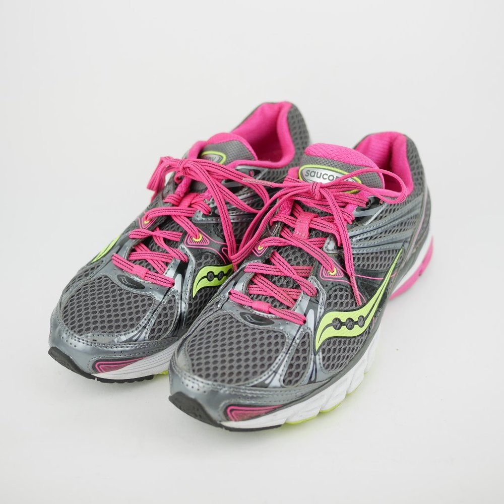 SAUCONY Guide 6 Women's 9.5 - Gray & pink running sneakers cross training shoes